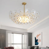 Post-modern Light Luxury Crystal Glass Chandelier Pendant Lighting