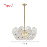 Post-modern Light Luxury Crystal Glass Chandelier Pendant Lighting