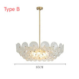 Post-modern Light Luxury Crystal Glass Chandelier Pendant Lighting