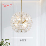 Post-modern Light Luxury Crystal Glass Chandelier Pendant Lighting