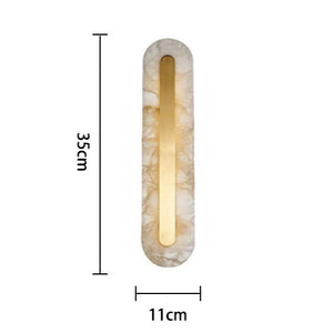 Modern Long Strip Marble Copper Wall Sconce Indoor Decorative Lighting LED