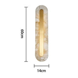 Modern Long Strip Marble Copper Wall Sconce Indoor Decorative Lighting LED