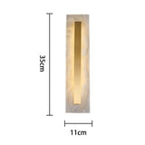 Modern Long Strip Marble Copper Wall Sconce Indoor Decorative Lighting LED