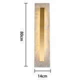 Modern Long Strip Marble Copper Wall Sconce Indoor Decorative Lighting LED