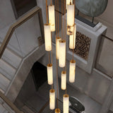 Customized Alabaster Copper Pendant Lighting Stairway Lighting Ideas