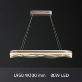 Modern Waves Circular Crystal Rod Pendant Light Dimmable