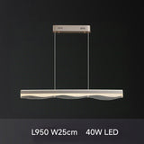 Modern Waves Circular Crystal Rod Pendant Light Dimmable