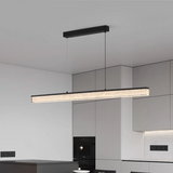 Modern Linear LED Pendant Light with Textured Diffuser