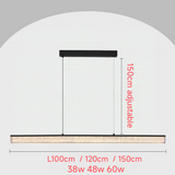 Modern Linear LED Pendant Light with Textured Diffuser