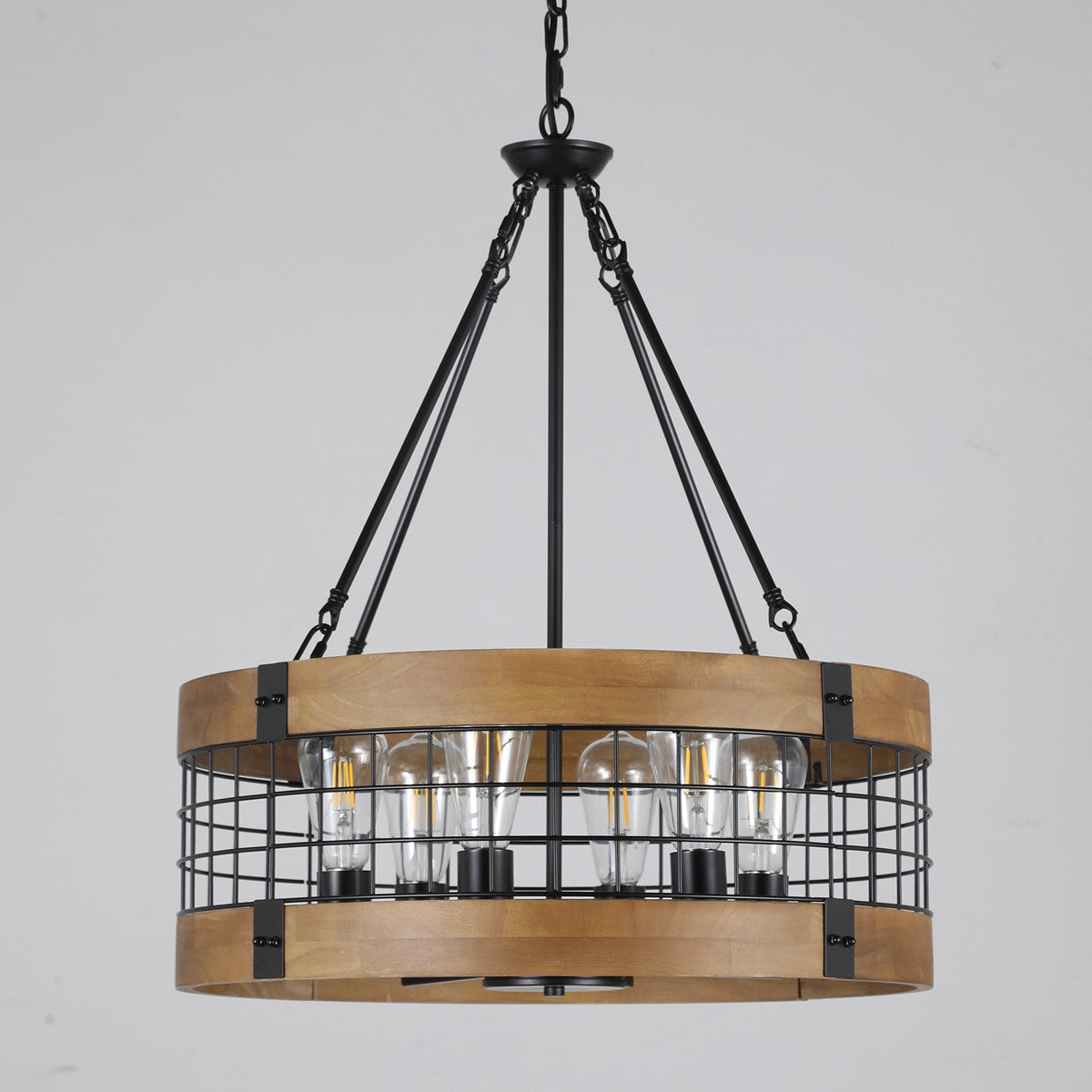 Modern Cage Pendant Light E27 Iron Minimalist Vintage Scandinavian Loft Pyramid Pendant Lamp Metal Hanging Ceiling Lamp Fixtures - 39