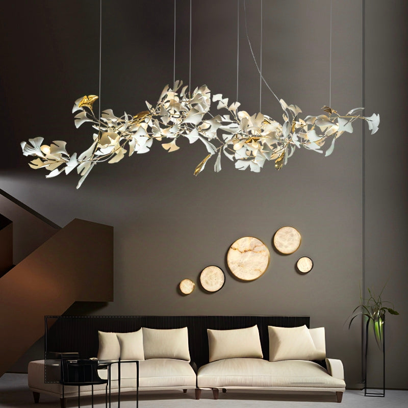 DIY Modern Luxury Ginkgo Leaf Porcelain Chandelier - Grand Staircase ...