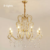 French-Inspired Opulence: Gold & Crystal Chandelier