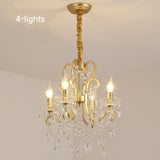 French-Inspired Opulence: Gold & Crystal Chandelier