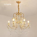 French-Inspired Opulence: Gold & Crystal Chandelier