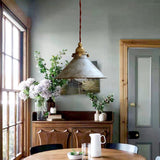 Industrial Vintage Metal Pendant Light Shade with Distressed Finish