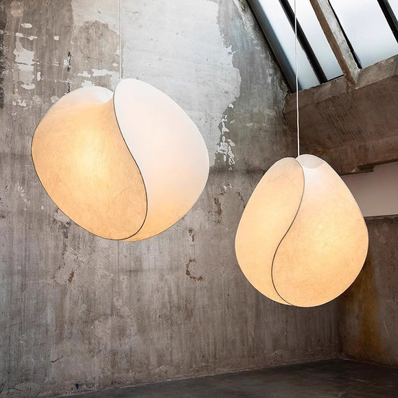 Intersecting Form Art Silk Fabric Pendant Light