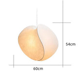 Intersecting Form Art Silk Fabric Pendant Light