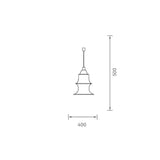Layered Silk Fabric Pendant Lamp White Color Chandelier