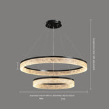 Resin Led Chandelier Dimmable 3 Color Mode & Brightness Modern Ceiling Light Fixtures 90-265V