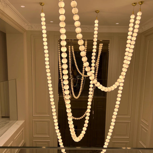 DIY Acrylic Balls Pearl Luxurious Pearl Necklace Chandelier