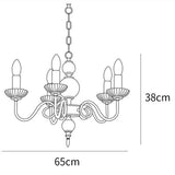 Luxury 3/5/6/8-Light Brass Glass Vintage Lamp Cream Glass Chandelier