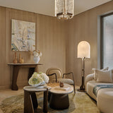 Luxury Cloud-Patterned Glass Floor Lamp in Anodized Solid Copper