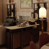 Luxury Cloud-Patterned Glass Floor Lamp in Anodized Solid Copper