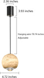 Luxury Copper  Marble Spherical LED Pendant Lighting Minimalist Style