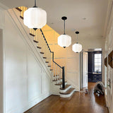 Mid-Century Modern Ribbed Glass Pendant Light – Vintage-Inspired Art Deco Ceiling Fixture