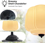 Mid-Century Modern Ribbed Glass Pendant Light – Vintage-Inspired Art Deco Ceiling Fixture