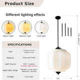 Mid-Century Modern Ribbed Glass Pendant Light – Vintage-Inspired Art Deco Ceiling Fixture