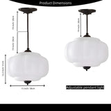 Mid-Century Modern Ribbed Glass Pendant Light – Vintage-Inspired Art Deco Ceiling Fixture