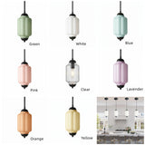 Mid-Century Modern Ribbed Glass Pendant Light – Vintage-Inspired Art Deco Ceiling Fixture with Aged Brass Hardware