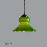Mini Glass Pendant LED Light Vintage Style - Bulb Included