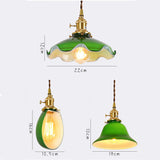 Mini Glass Pendant LED Light Vintage Style - Bulb Included