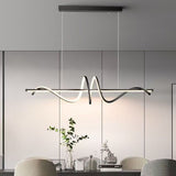 Minimalist LED Dinning Room Pendant Lights Kitchen Chandelier Morden Line Type Lamp