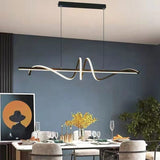 Minimalist LED Dinning Room Pendant Lights Kitchen Chandelier Morden Line Type Lamp