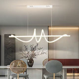 Minimalist LED Dinning Room Pendant Lights Kitchen Chandelier Morden Line Type Lamp
