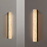 Minimalist Linear Cloud Marble & Copper LED Wall Sconce