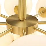Modern Brass Bubble Ball Lighting Marais Glass Globe Dimmable Tiered Chandelier