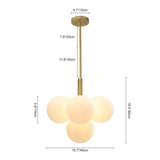 Modern Brass Bubble Ball Lighting Marais Glass Globe Dimmable Tiered Chandelier