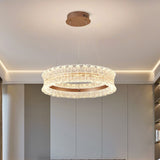 Modern Crystal Ring LED Chandelier – Luxury Geometric Circle & Linear Pendant Lighting