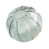 Modern Glass Pendant Lights Chandelier Green Pumpkin Ribbed Glass Shade Adjustable Cord Ceiling