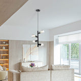 Modern Industrial 4-Light Adjustable Pendant - Matte Black