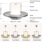 Modern LED Induction Candle Light Touch Dimmable Portable Table Lamp