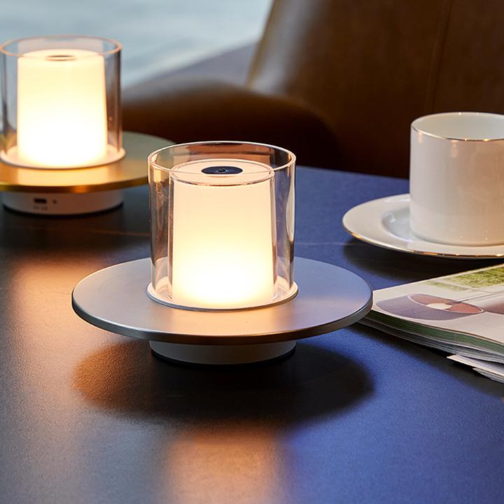 Led Induction Light Modern LED Induction Candle Light Touch Dimmable Portable Table Lamp ...
