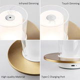 Modern LED Induction Candle Light Touch Dimmable Portable Table Lamp