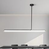 Modern Linear LED Pendant Light, Minimalist Hanging Chandelier T-Shaped