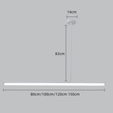 Modern Linear LED Pendant Light, Minimalist Hanging Chandelier T-Shaped