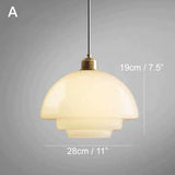 Modern Miller Art Deco Milk Glass Pendant Light